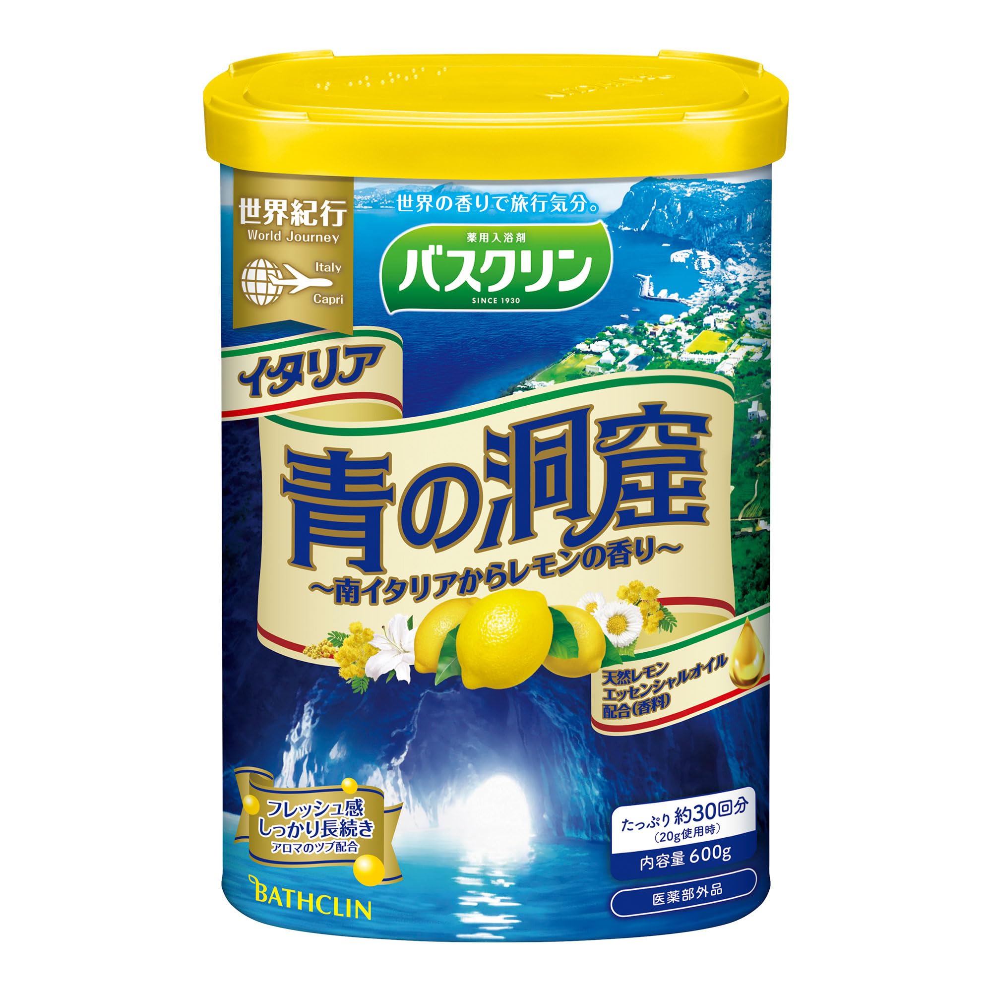 

Bathclin World Travel Italy Blue Grotto Bath 600g Blue [Quasi-drug] Additive, (x 1), синий