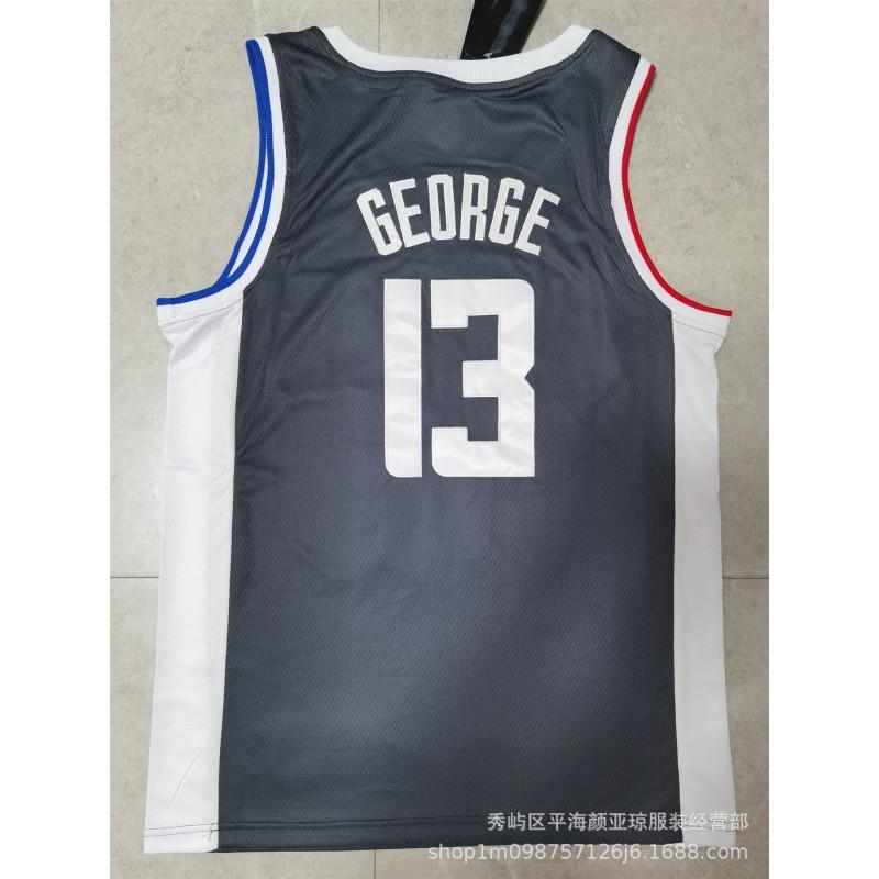 Embroidered NBA Clippers Jersey Paul George 13 Basketball Uniform Shirt Men Women Sportswear