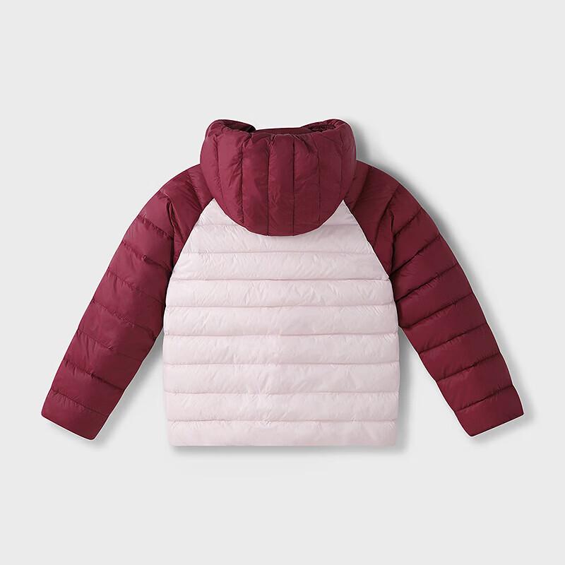 Annil Kids' 3-Proof Lightweight Colorblock Hooded Down Jacket
