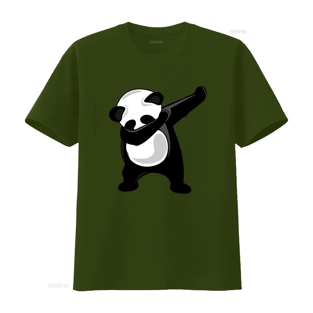 Dabbing Panda T Shirt for Casual Fashion vintage Washed Stretched Top For Everyday Wear Unisex fashion Soft designer clothes