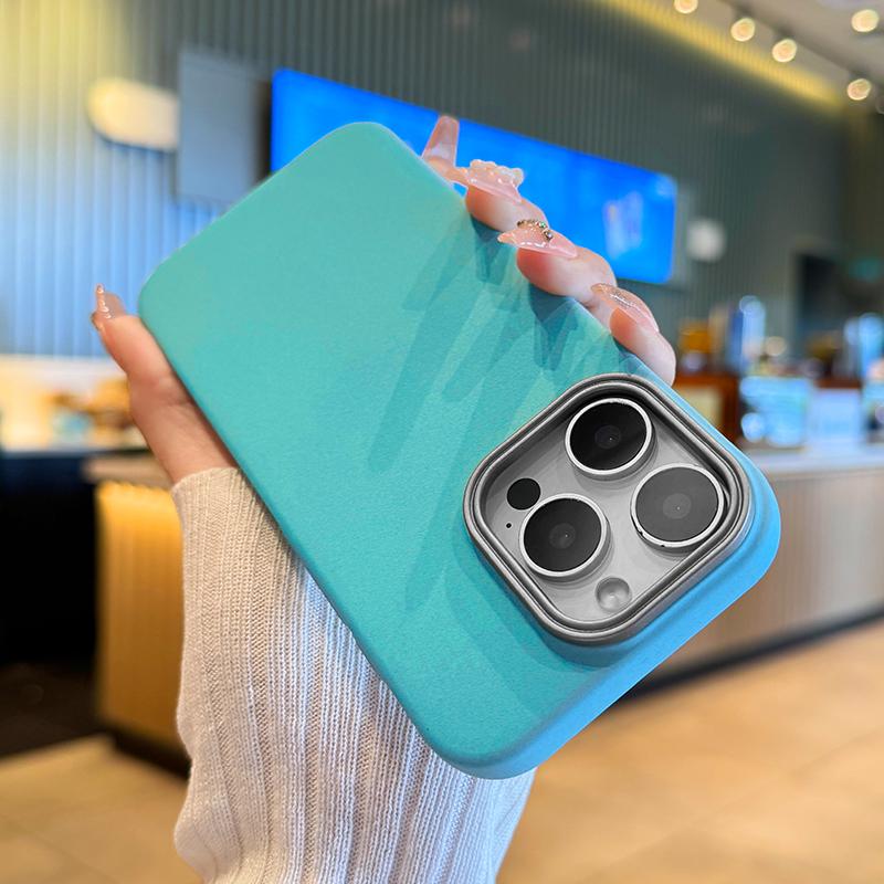 Luxury Matte Sandstone Soild Color Case for iPhone 16 16E 15 14 Plus 13 12 11 Pro Max Soft Silicone Shockproof Bumper Cover Capa