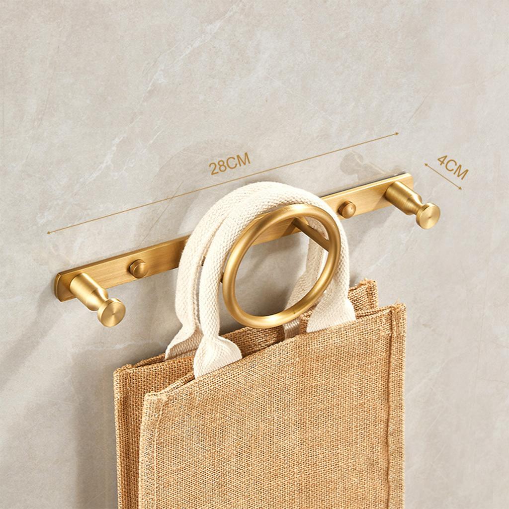 High-grade Solid Copper Clothes Hook Entrance Porch Clothes Hook Hanger Wall-mounted Multi-layer Coat Rack
