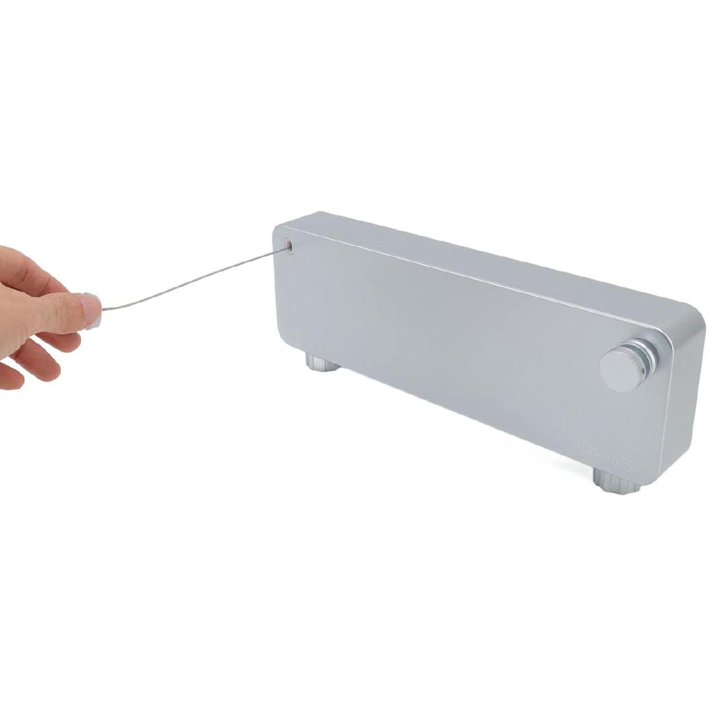 Retractable Clothesline, Retractable Laundry Line Double Stainless Steel Clothes Line Retracting Wall Mount Clothes Drying Line with Lock for Indoor