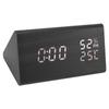 Wooden Digital Alarm Clocks LED Display Temperature Humidity Alarm Clocks for Bedside Bedroom Dormit