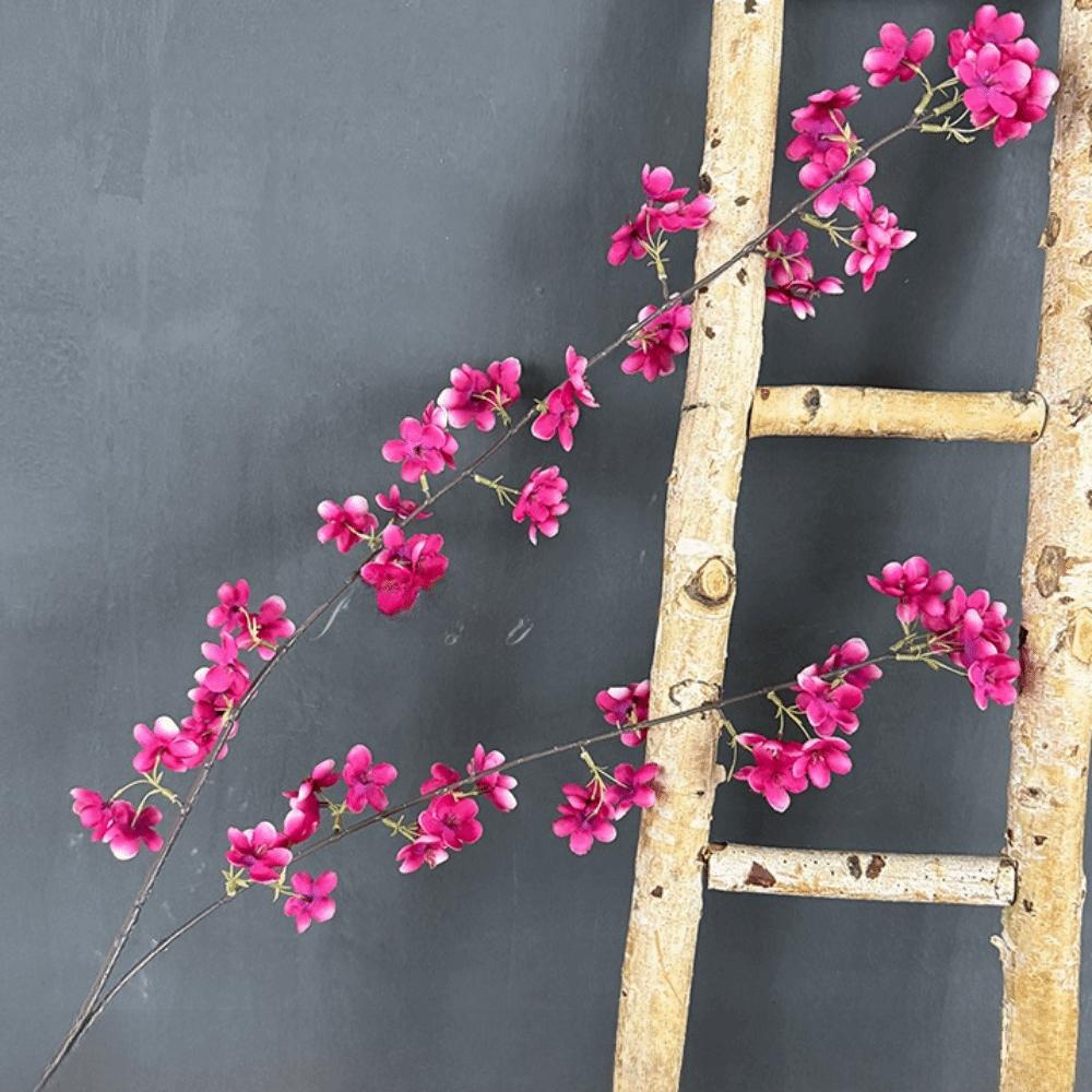 2 Forks Artificial Cherry Blossoms Silk Artificial Faux Plants Wedding Decoration