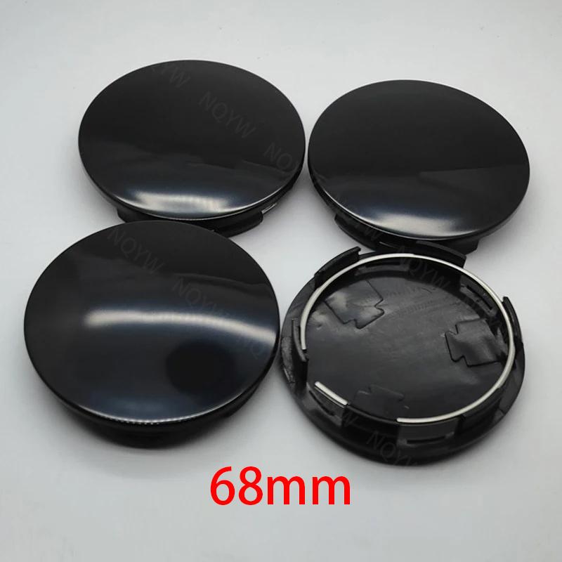 4 Stück/Set 68mm Auto Fahrzeug Radnabenabdeckung Kappe Abdeckung ABS MUKF6 Schwarz Silber Universal Hohe Qualität Langlebig Außen Auto Zubehör