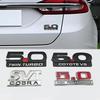3D Metal 5.0 V8 Logo Badge Sticker Rear Trunk Emblem Fender Side Emblem Decal Auto Accessories