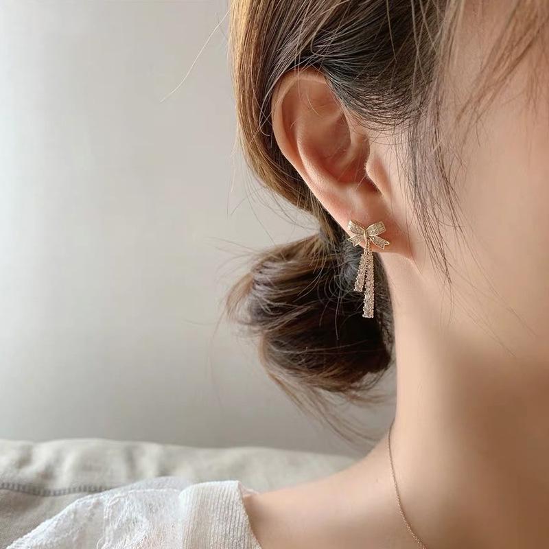 Autumn/Winter 2025 Trendy Checkered Mosaic Earrings for Women