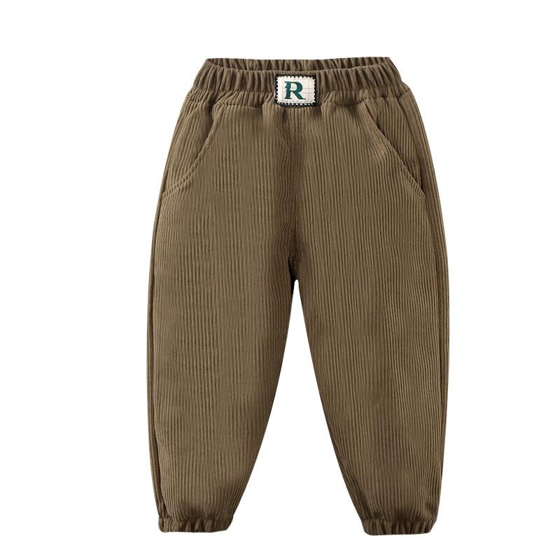 Children's Korean Pants Autumn and Winter Casual Outer Wear Pants Children's Plus Velvet Thickened Sweatpants Casual Trousers