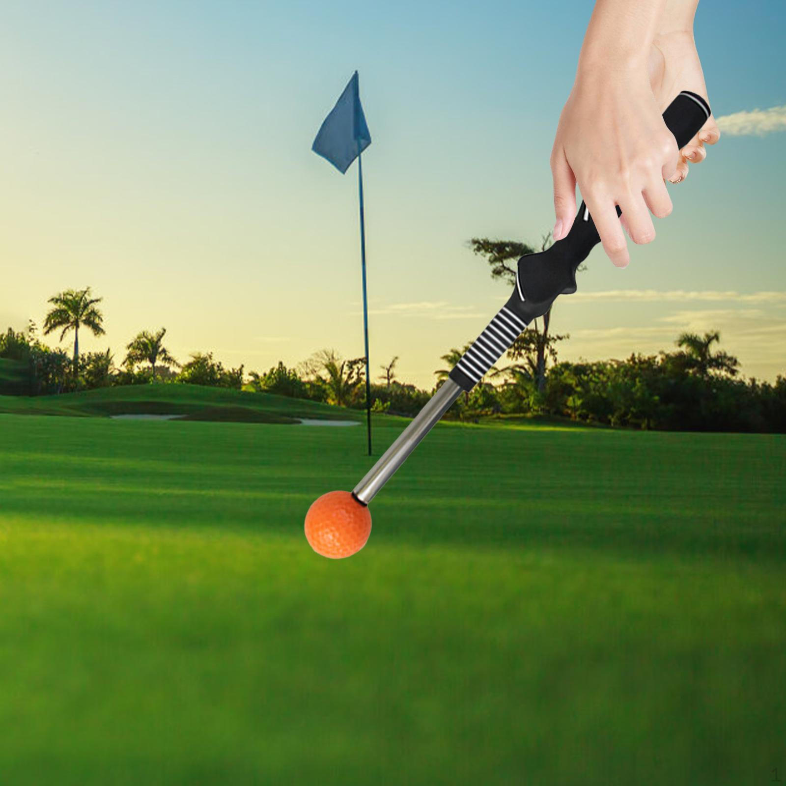 

Тренажер для гольфа Swing Trainer Телескопическая разминочная палка Легкий тренировочный инструмент для отдыха на открытом воздухе Выравнивание Black Orange