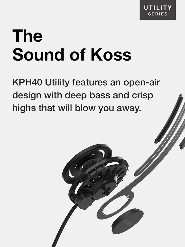 KOSS KPH40 Lightweight Headphones Open-Back (Officially Imported)