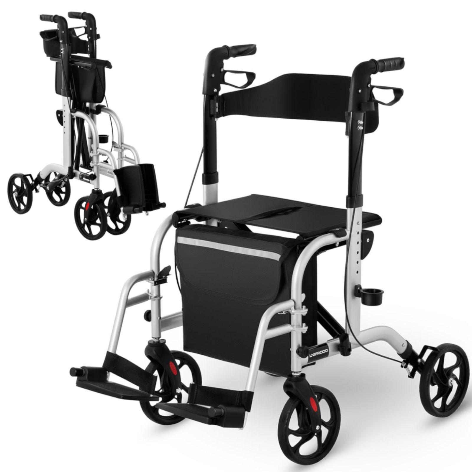 2-in-1 rehabilitation walker with a stroller