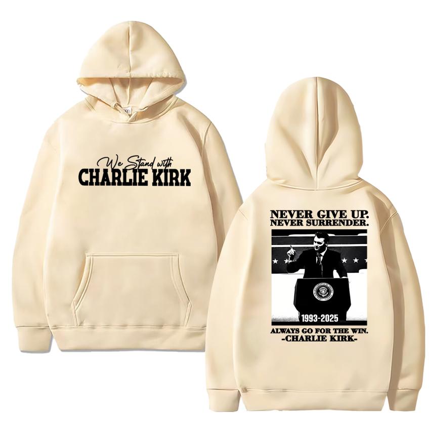 2025 Hot Justice for Charlie Kirk Freedom Double Sided print Hoodie Men women harajuku Fleece pullover Unisex Casual Sweatshirt