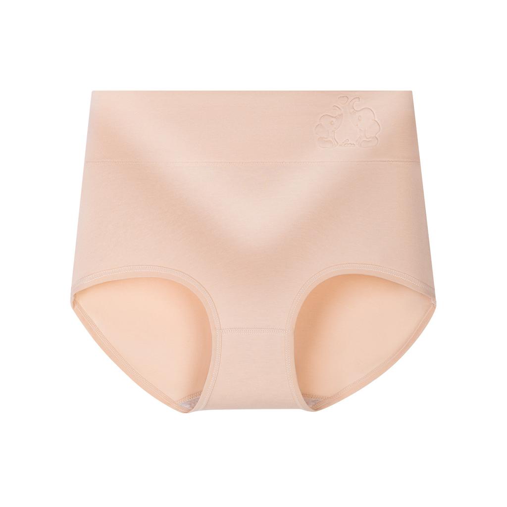 Plus Size Women's Pure Cotton 10A Antibacterial Cotton Crotch High Waist Tuck Briefs