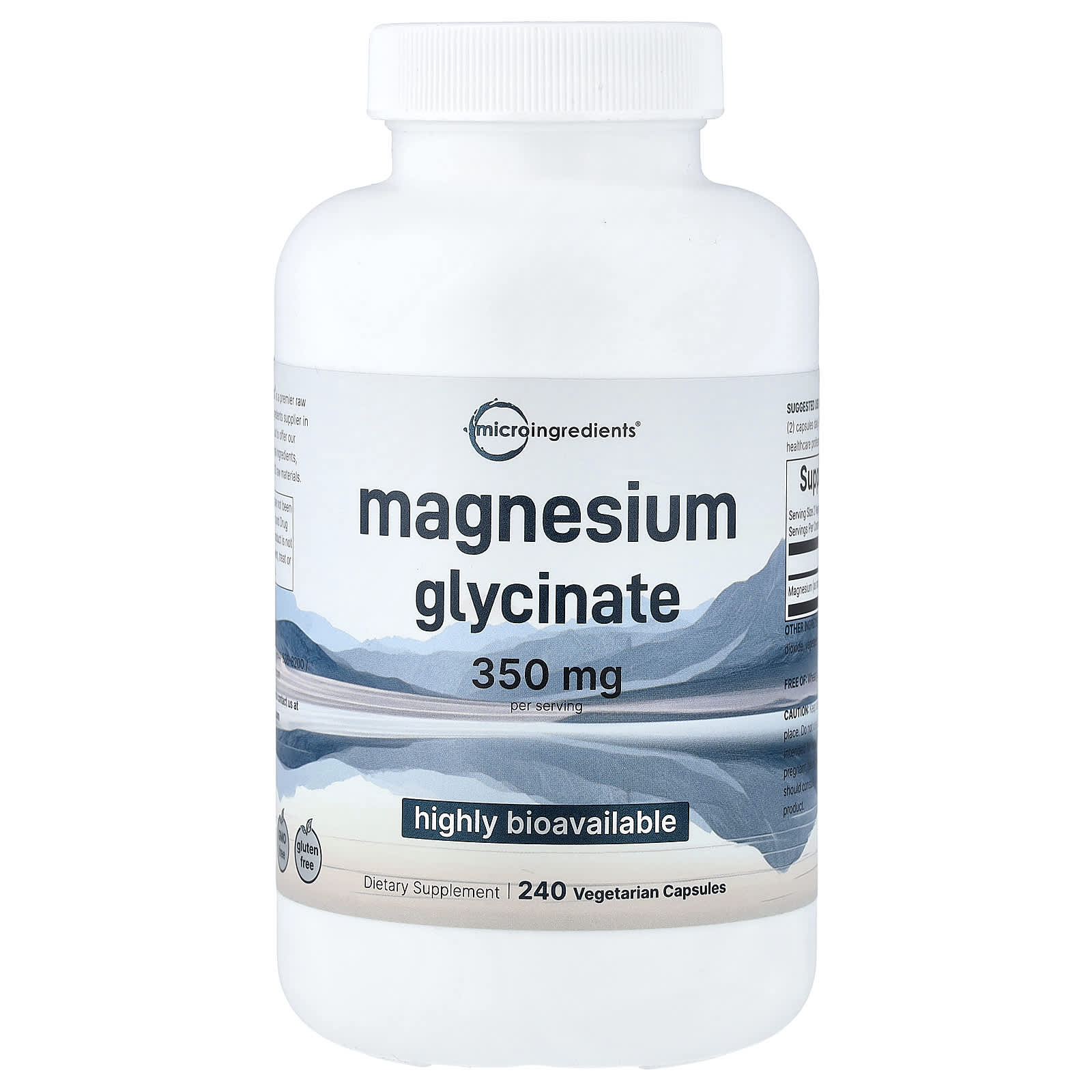 

Micro Ingredients, Magnesium Glycine, 240 Veggie Capsules (175mg per capsule)