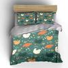 Farmyard Chicken Pattern Bedding Duvet Cover Set  (1*Duvet Cover 2*Pillowcases, Without Duvet Insert)