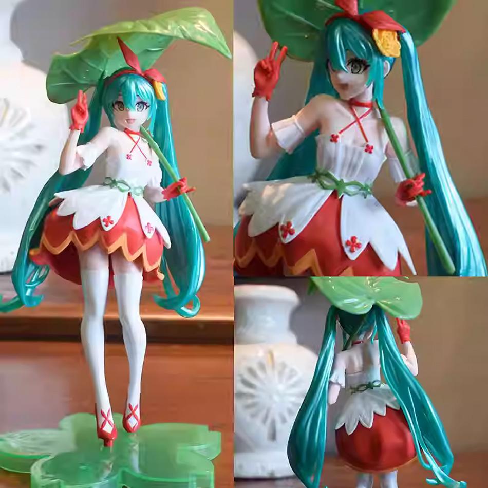 20cm Neue Blumenfee Hatsune Miku Figur grünes Blatt Daumeschingel Königliche Hoheit Prinzessin MIKU süße Anime Figur Geschenkpuppe