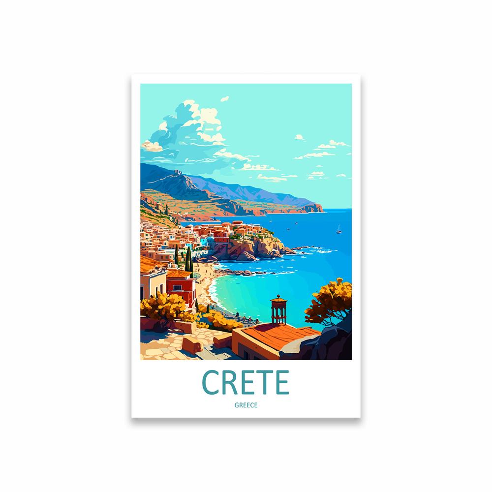 Athens Travel Print Wall Art Travel Greece Wall Art Poster Watercolor Santorini Greece Landscape Painting Vintage Bedroom Decor 21X30CMNo Framed