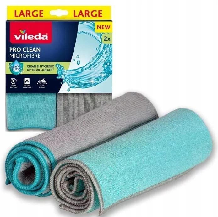 Ściereczka Z Mikrofibry Vileda Pro Clean Z Enzymami 2 Szt. Uniwersalna