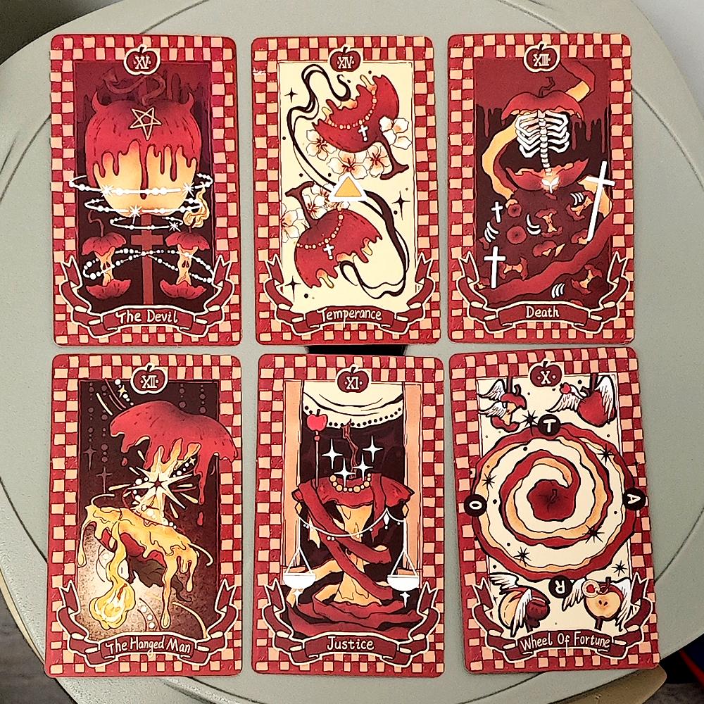 Pachet Tarot Apple 10.3*6cm 79 Bucăți Cărți Tarot Din Curiozitate despre Merele din Grădina Edenului