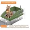 Stainless Steel Cat Litter Box Enclosed Large Cat Toilet Deodorizing Easy To Clean Pet Supplies Anti-corrosion Cat Bedpans