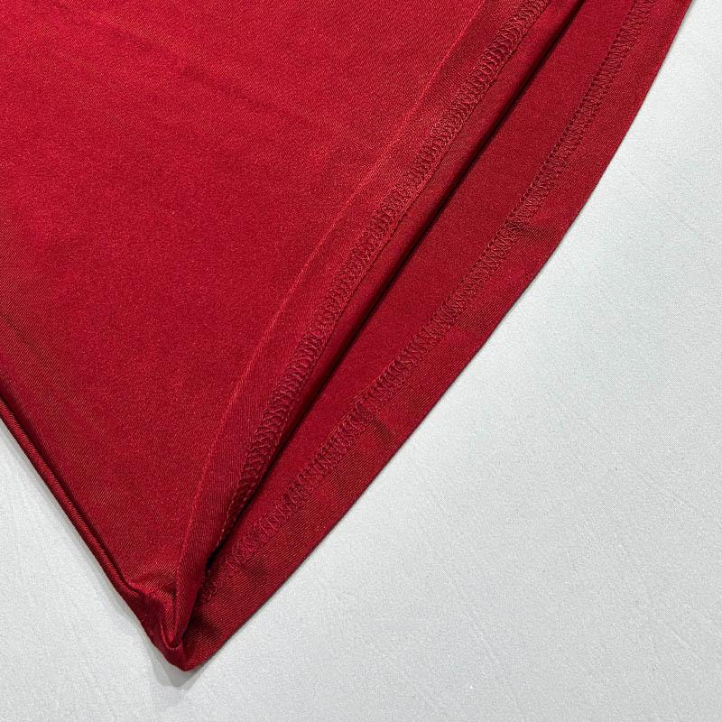 Women's Red Deep V Backless Halter Fishtail Dresses