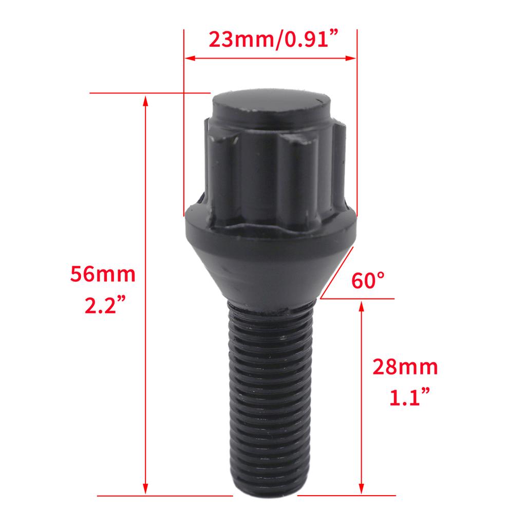 4x Piulițe Șuruburi Blocare Roată Luguri Prezoane M12x1.5 Hex 19mm 21mm Pentru BMW Seria 1 3 5 7 M1 Z3 Z4 Z8 E81 E82 E36 E46 E90 E92 E39 E60