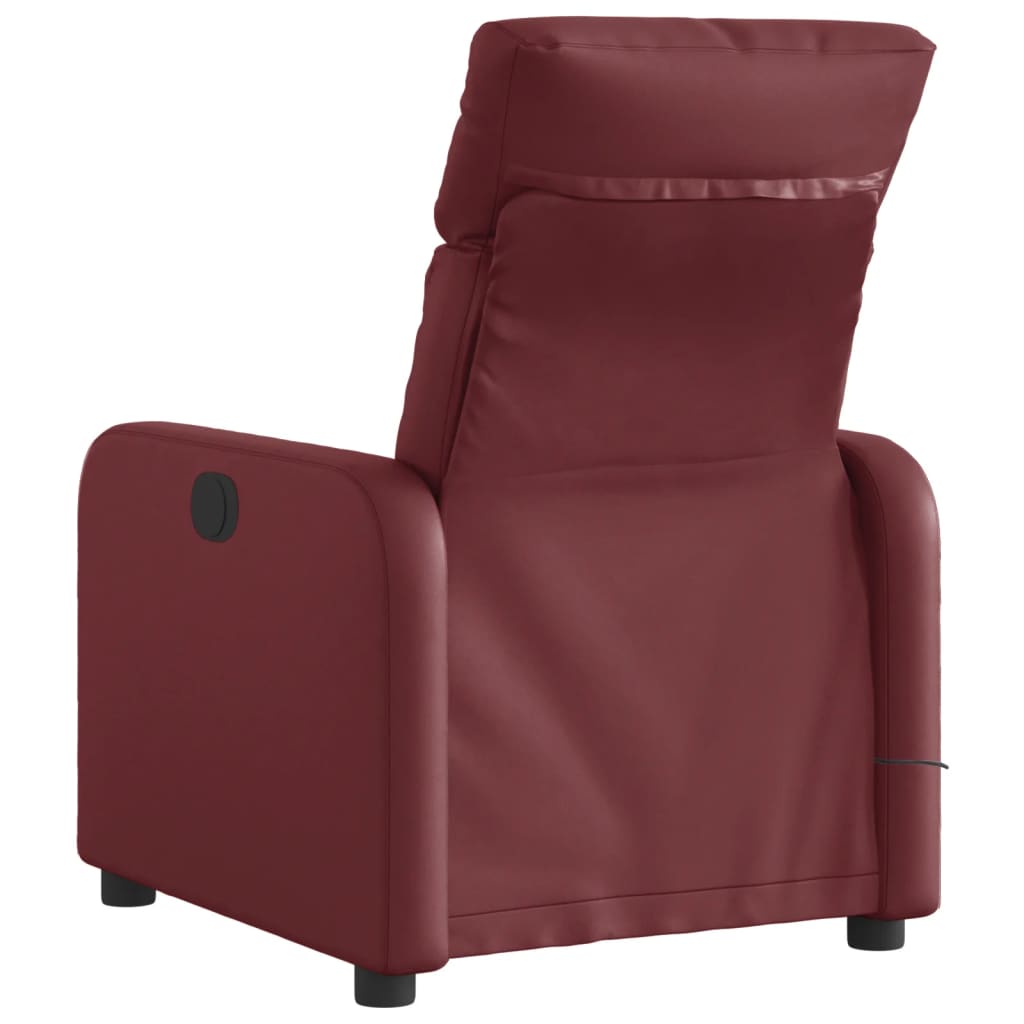Vidaxl Foldable Massage Armchair, Electric, Burgundy, Faux Leather