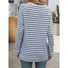 Women's Fashion Casual Spring Fall Stripe Print Long Sleeve O-Neck Blouses & Shirts