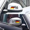 2 Stück deutsche Rennflaggen-Logo-Autoaufkleber, gestaltet mit Flaggen als Designkonzept, geeignet für alle Auto-Dekorationszubehör