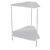 Acrylic End Table 2 Tier Corner Side Table Small Corner Table for Living Room Bedroom Balcony Easy