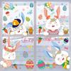 4 Stücke PVC Fenster Eier Hase Elektrostatische Aufkleber Wiederverwendbare Ostern Versorgung Wandbild Party Wandtattoos Hause Ornamente