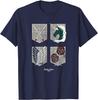 Attack On Titan Four Shields Trainee Military Corps Garrison Fashion Casual Funny Tshirt S6xl Summer