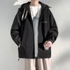 Men's and Women's Same Spring and Autumn Outdoor Waterproof Trend Fashionable Simple Versatile Hooded Elastic Jacket