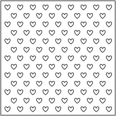 Stencil - Artemio - Small Hearts - 15 X 15 Cm - 1 Piece - Mixed
