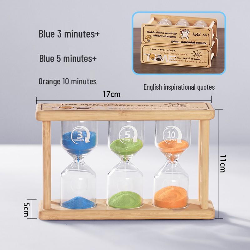 Bamboo & Wood Durable Hourglass Timer - Creative Design for High-End Decor
