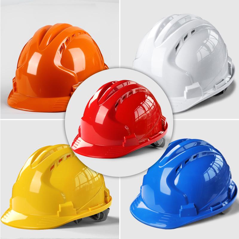 ABS Three-Rib Construction Safety Helmet: Breathable, Anti-Smash, Insulated, National Standard Certified for Summer Workers. National Standard синий