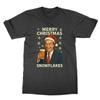 Nigel Farage Merry Christmas Snowflakes T-shirt Funny Reform Xmas Top