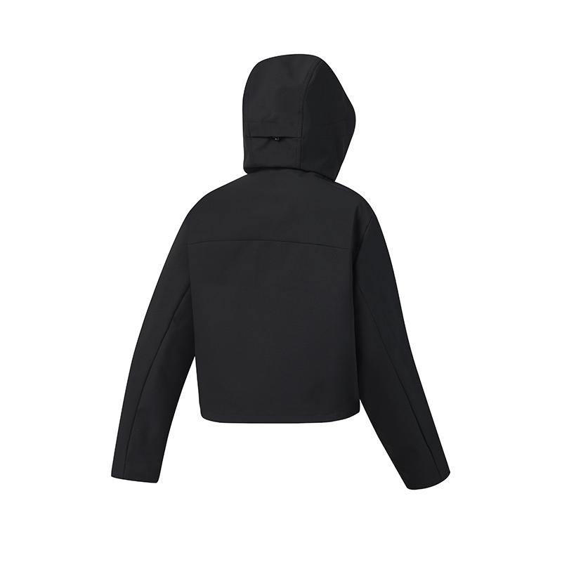 Fila Fitness Series Minimalist Fashion Classic Sports Training Casual Comfortable Versatile Short Loose Hooded Woven Jacket A11W611705FBK