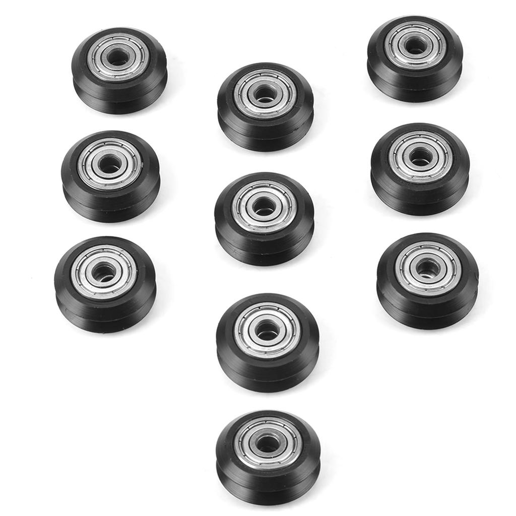 10pcs 3D Printer POM Plastic Pulley Passive Round Wheel With Bearing Pulley