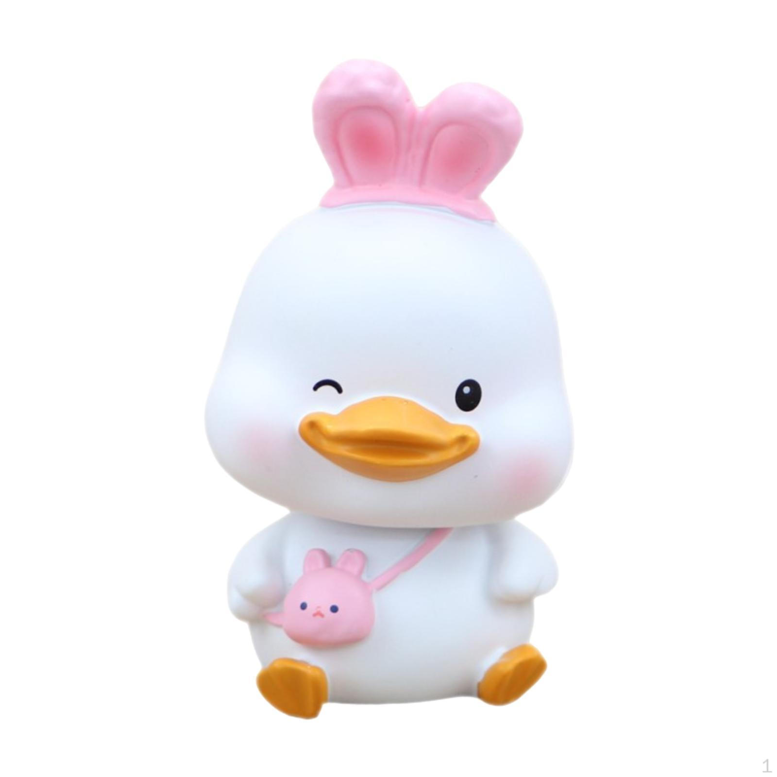 

Качающаяся голова автомобиля украшения ремесла утка статуя для дома спальни офиса 4.5x5x8.2cm_White Rabbit Ears