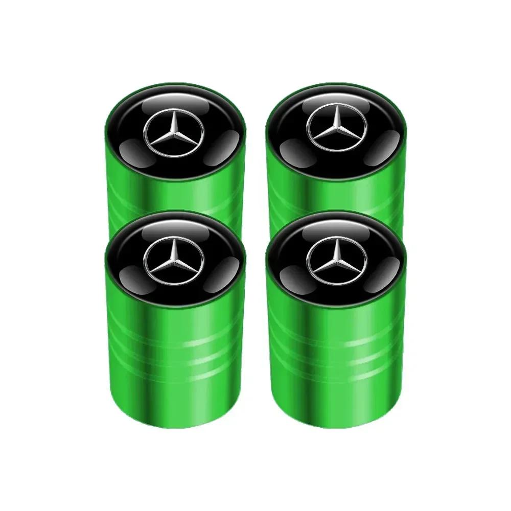 Car Sticker Hot For Benz For AMG Benz 4pcs Car Wheel Tire Valve Caps Air Stem Covers for MERCEDES BENZ W203 W204 W205 W209 W210 
