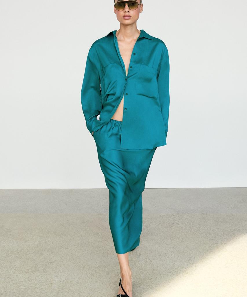 Masimodutti Satin Pocket Fluid Shirt