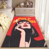 Area Rug, Pulp Fiction 1994 Mia Wallace Red Smoking Pop Art Poster, Living Room Decor, Non-Slip Mat