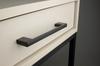 Furniture handle black 128 mm metal