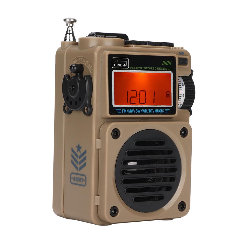 HRD‑701 Digital Radio Full Band Timing Support Memory Card Portable   Radio Music Player for Home Outdoor