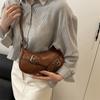 Harajuku Y2k Shoulder Bags PU Leather Spicy Girls Handbag Vintage Belt Buckle Armpit Bag Party