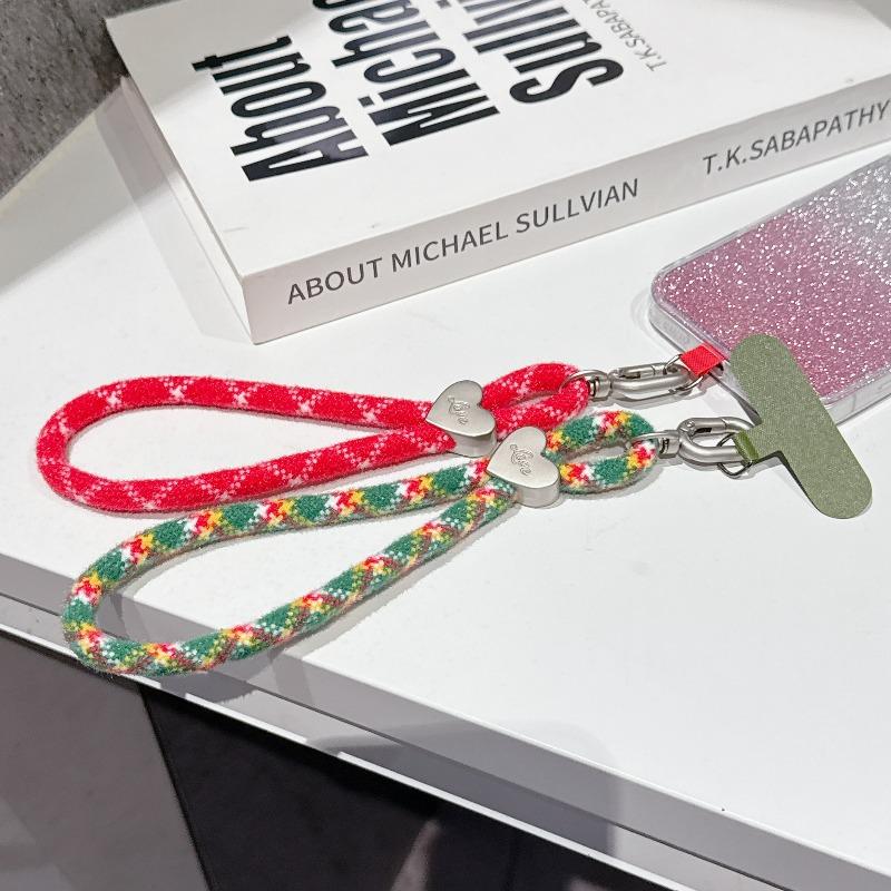 New Trendy Color Dopamine Plush Wrist Lanyard Mobile Phone Rope Anti-lost Water Cup Rope Mobile Phone Lanyard Pendant Rope