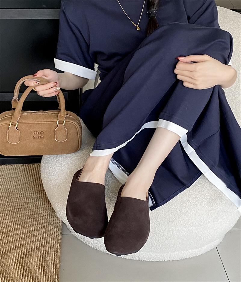 25 autumn and winter new soft leather matte acne shoes casual Boken shoes casual comfortable lazy versatile