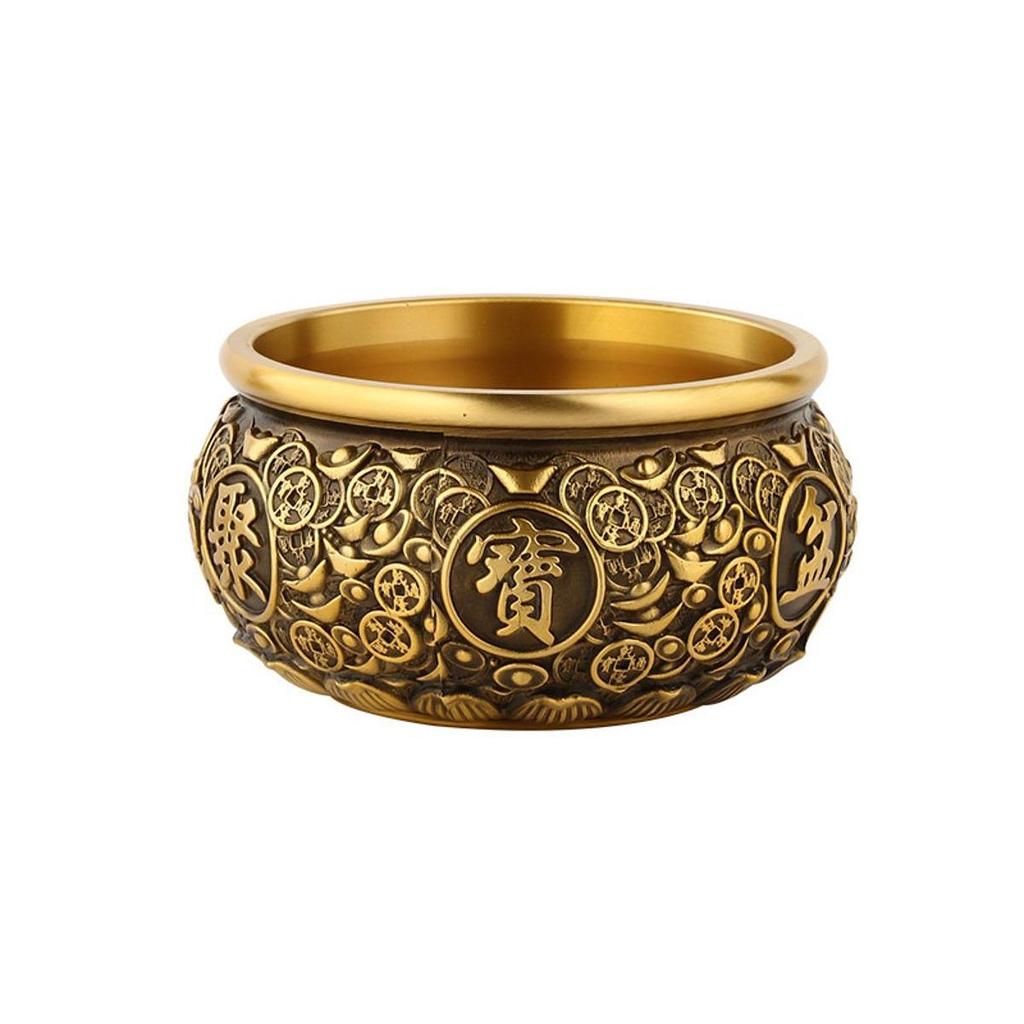 Traditional Treasure Bowl Offering Bowl Figurine Vintage Wealth Money Bowl Table
